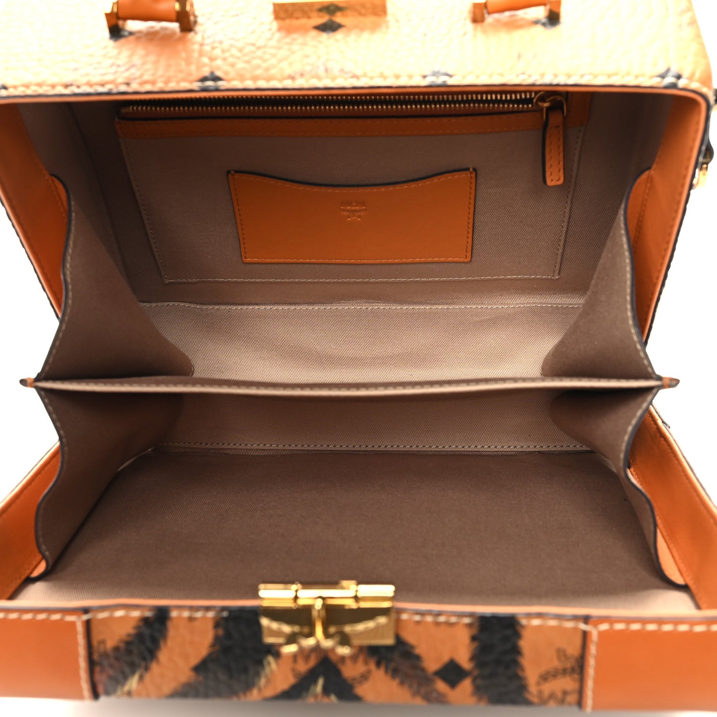 Visetos Tiger Marquage Medium Berlin Crossbody Cognac