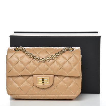 Chanel Aged Calfskin Quilted 2.55 Reissue Mini Flap Beige 10 of 10