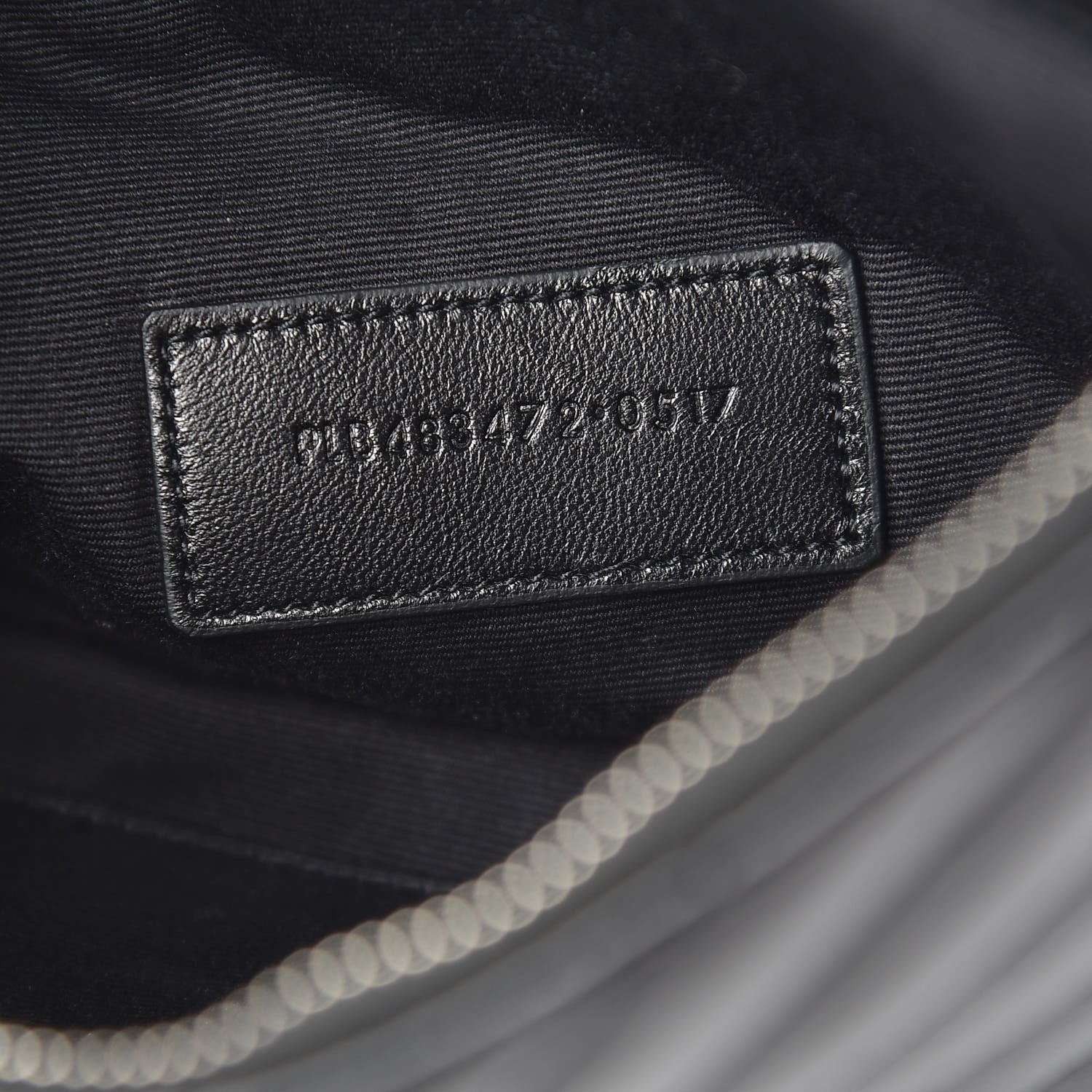 Saint Laurent Calfskin Matelasse Chevron Monogram Pouch Black 7 of 8