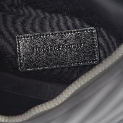 Saint Laurent Calfskin Matelasse Chevron Monogram Pouch Black 7 of 8