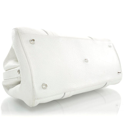 Christian Dior Leather Charm Satchel White 6 of 10
