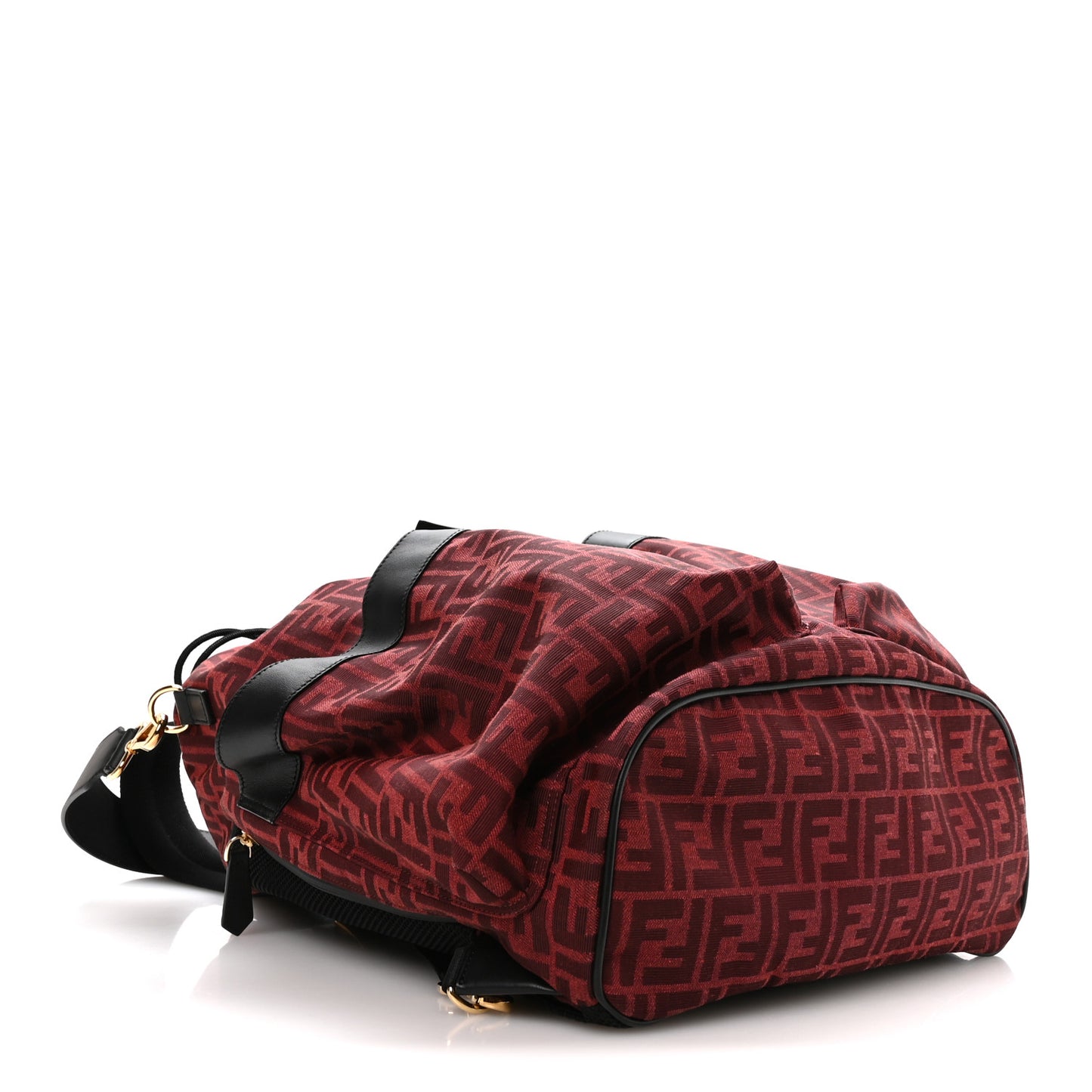 Recycled Fabric Jacquard Vitello Grace FF 1974 Large Fendi Strike Backpack Rosso Marlboro Black