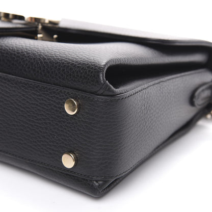 Gucci Dollar Calfskin Interlocking G Top Handle Shoulder Bag Black 8 of 8