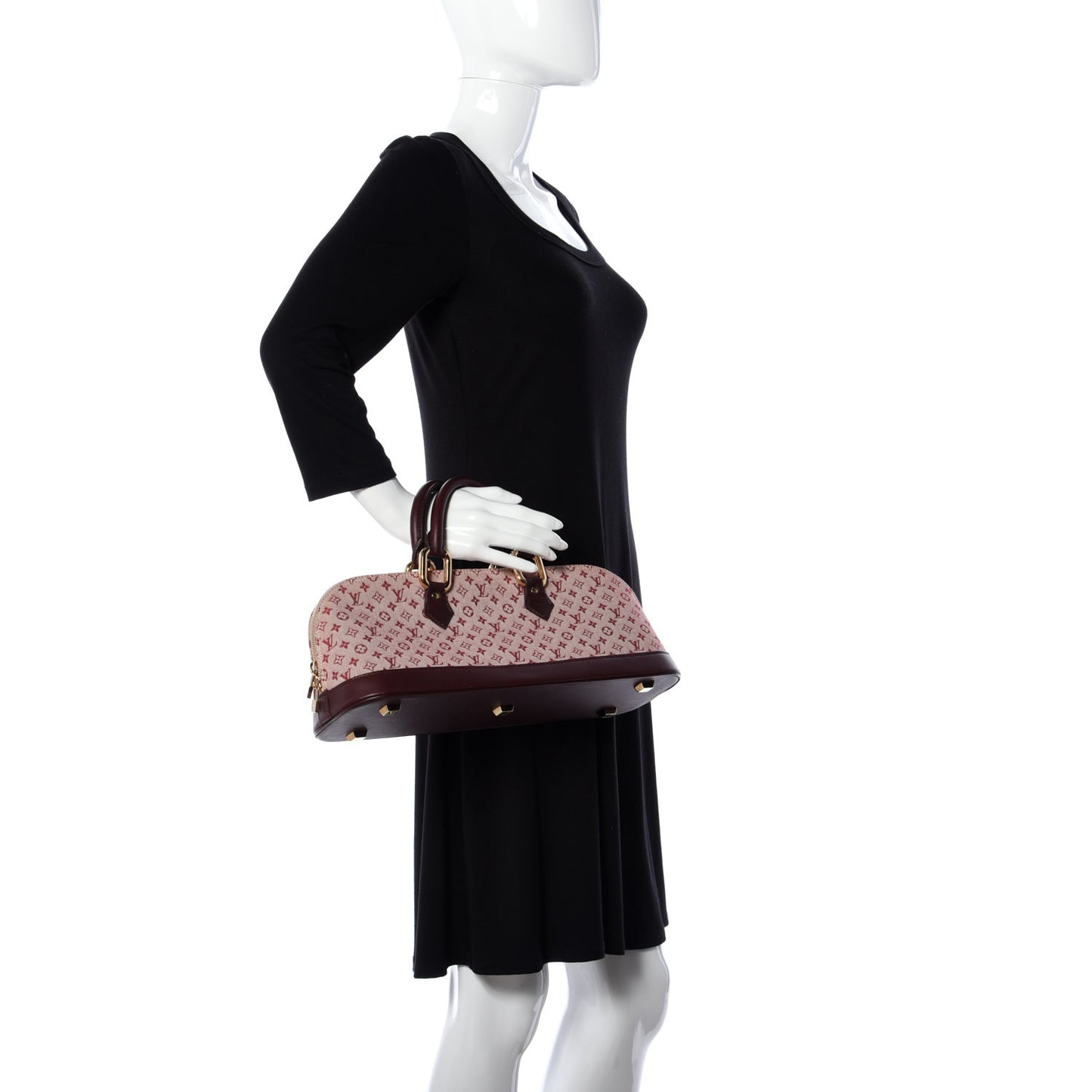 Mini Monogram Alma Long Cherry