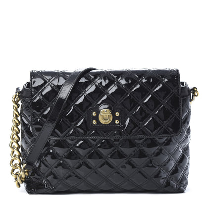 Marc Jacobs Patent Quilted The XL Single Flap Black 1 of 12