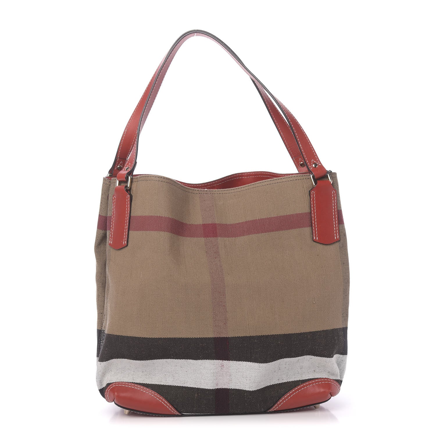 Burberry Canvas Mega Check Medium Maidstone Cadmium Red 1 of 11