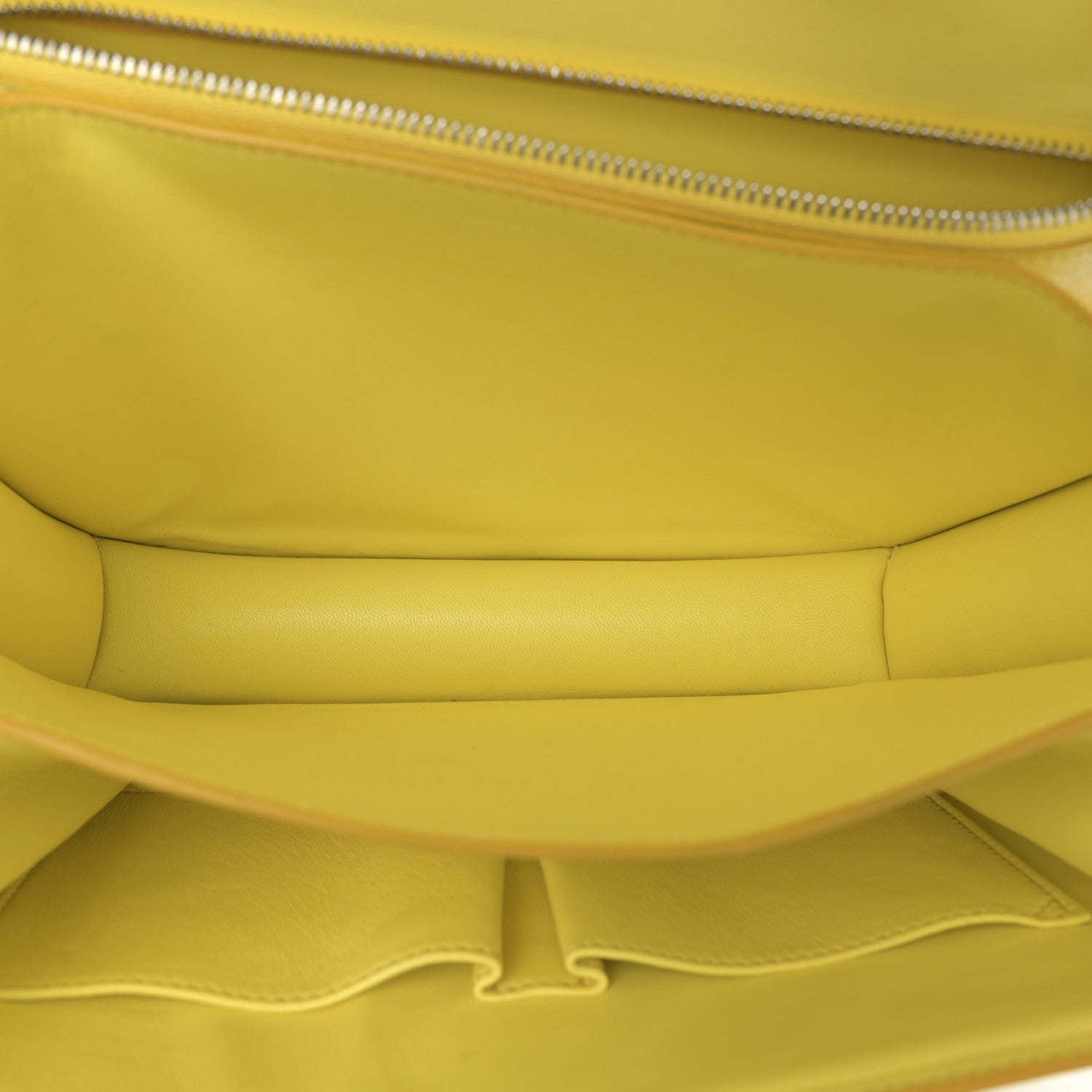 Celine Liege Calfskin Medium Classic Box Flap Bag Fluo Yellow 5 of 12