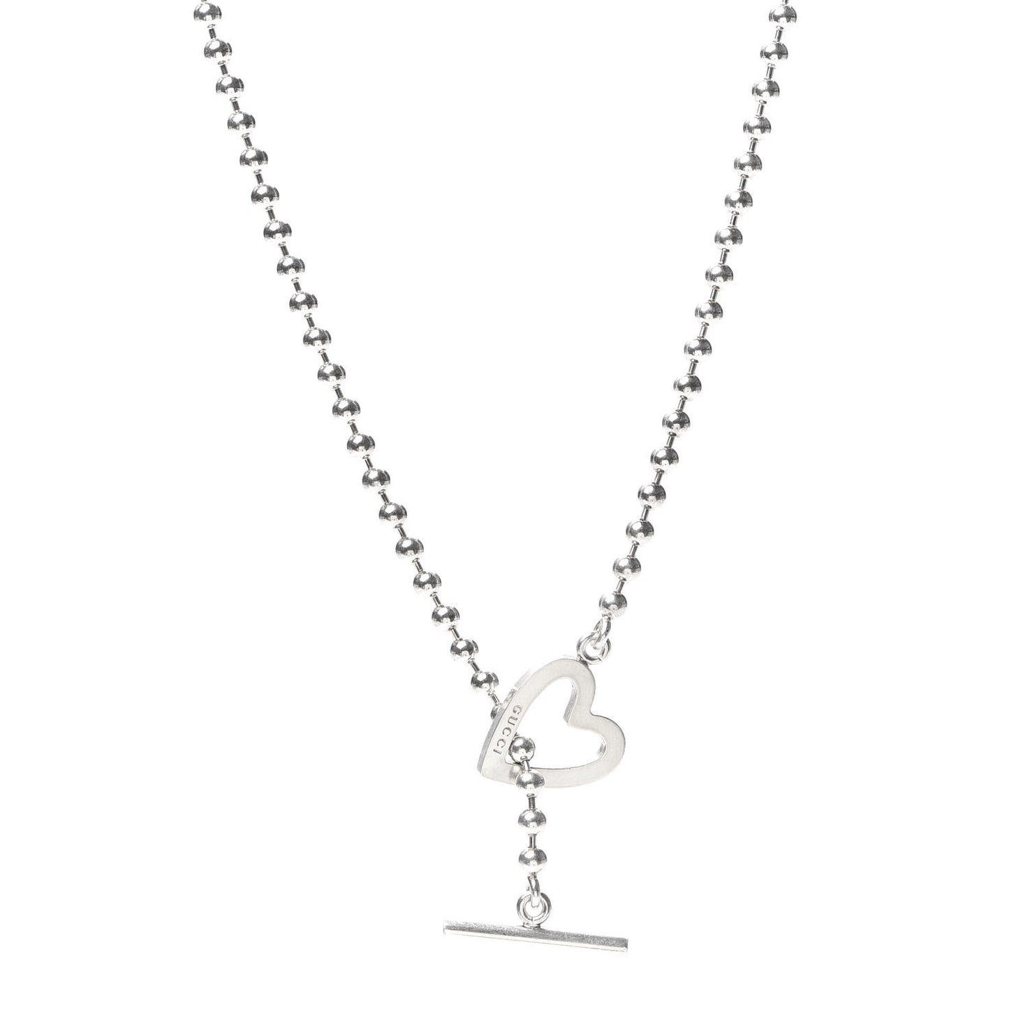 Sterling Silver Heart Toggle Necklace