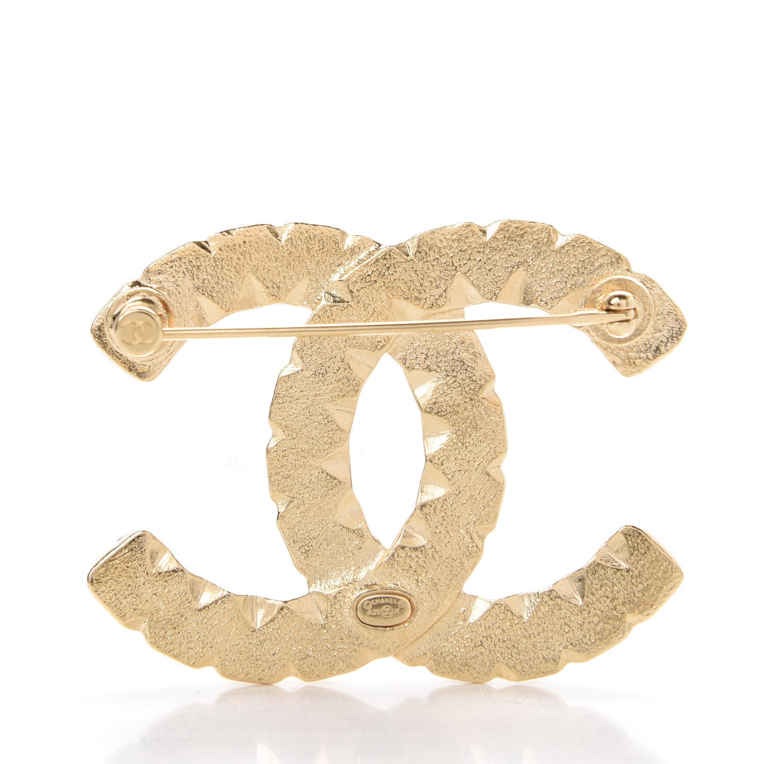 Chanel Pearl Crystal CC Brooch Black Gold 2 of 4