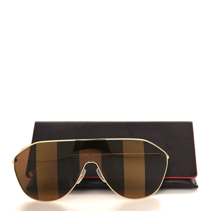 Fendi Metal Aviator Sunglasses FF 0405/S Sunglasses Brown Gold 7 of 7