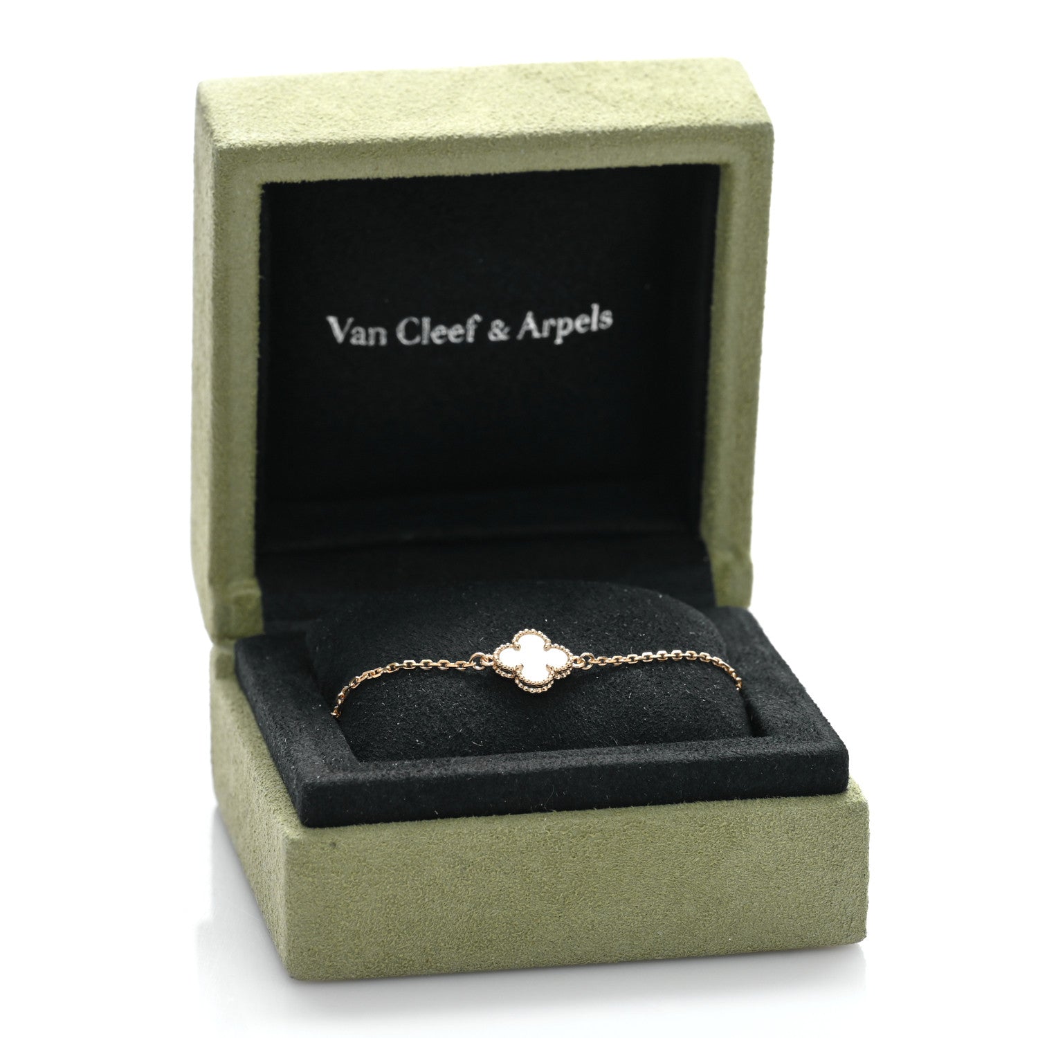 Van Cleef & Arpels 18K Yellow Gold Mother of Pearl Sweet Alhambra Bracelet 4 of 4