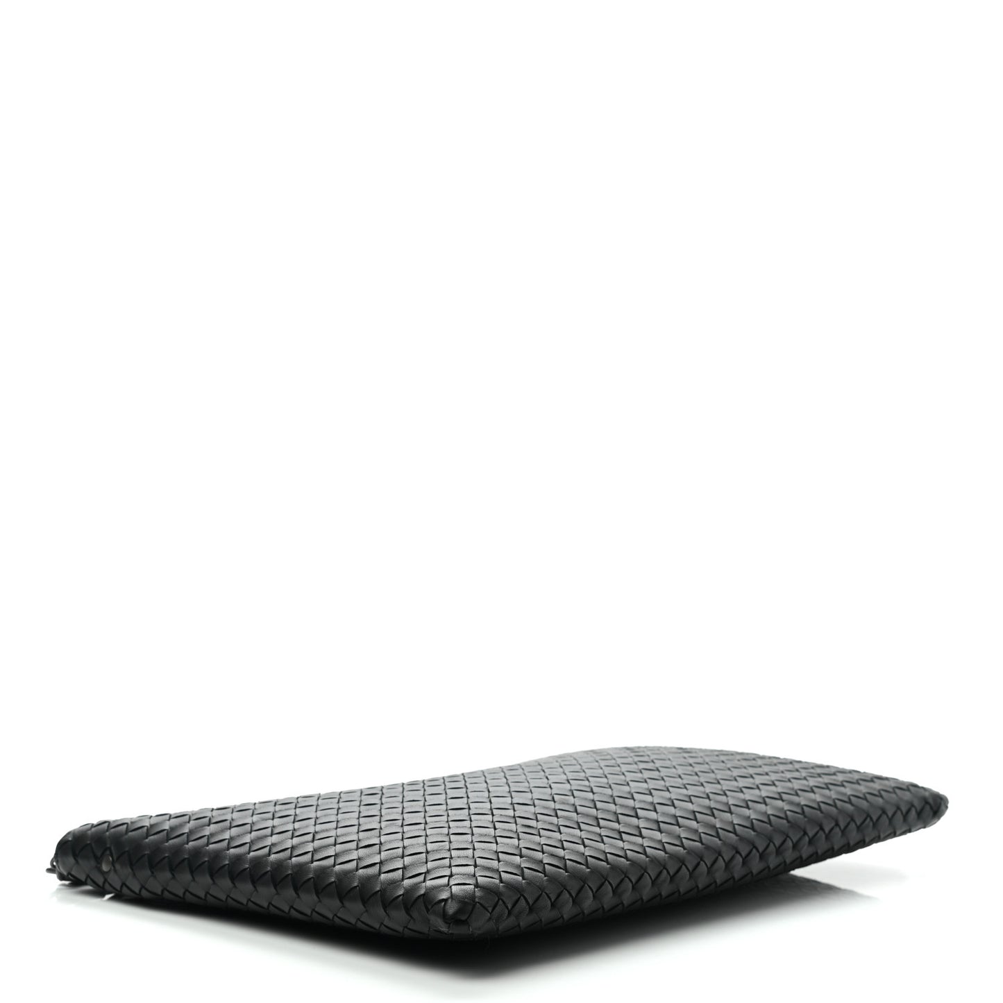 Nappa Intrecciato Large Zip Pouch Black