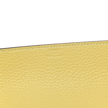 Hermes Taurillon Clemence Mises et Relances MM Change Tray Black Lime 4 of 5