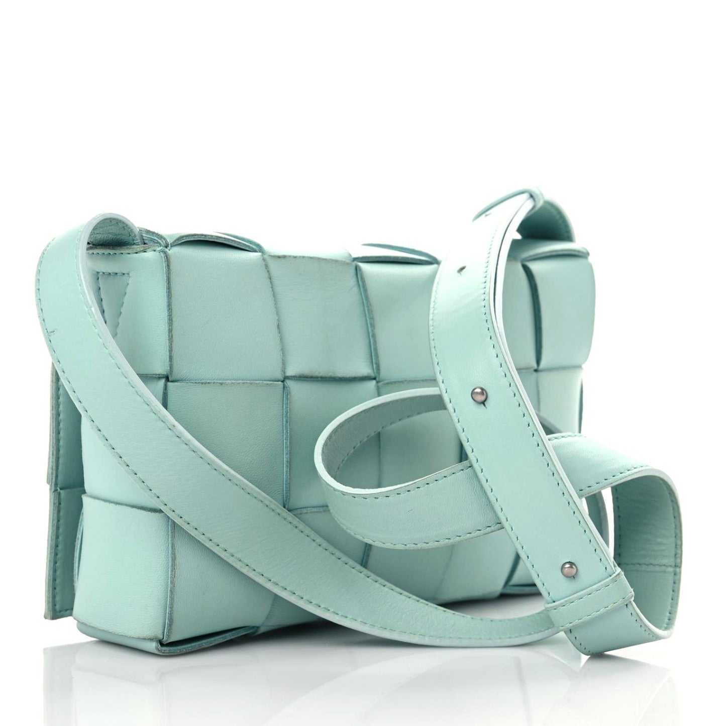 Nappa Maxi Intreccio Cassette Bag Linoleum