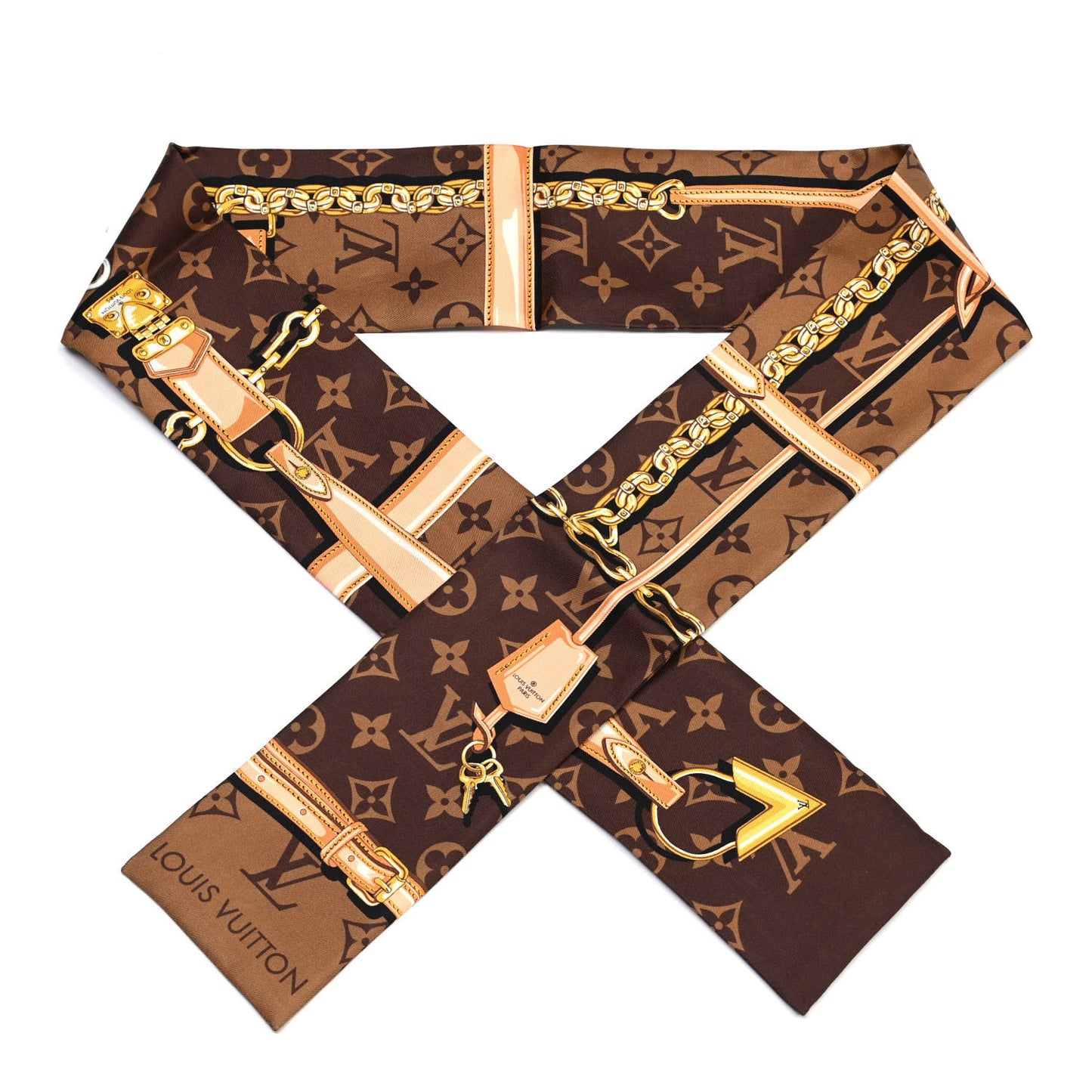 Silk Monogram Confidential Bandeau Brown