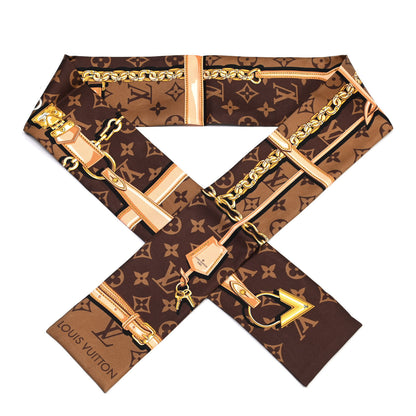 Louis Vuitton Silk Monogram Confidential Bandeau Brown 1 of 3