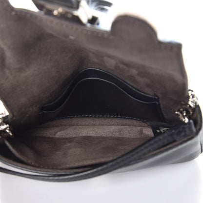 Fendi Nappa Rabbit Fox Fur Micro Buggie Baguette Black 5 of 7
