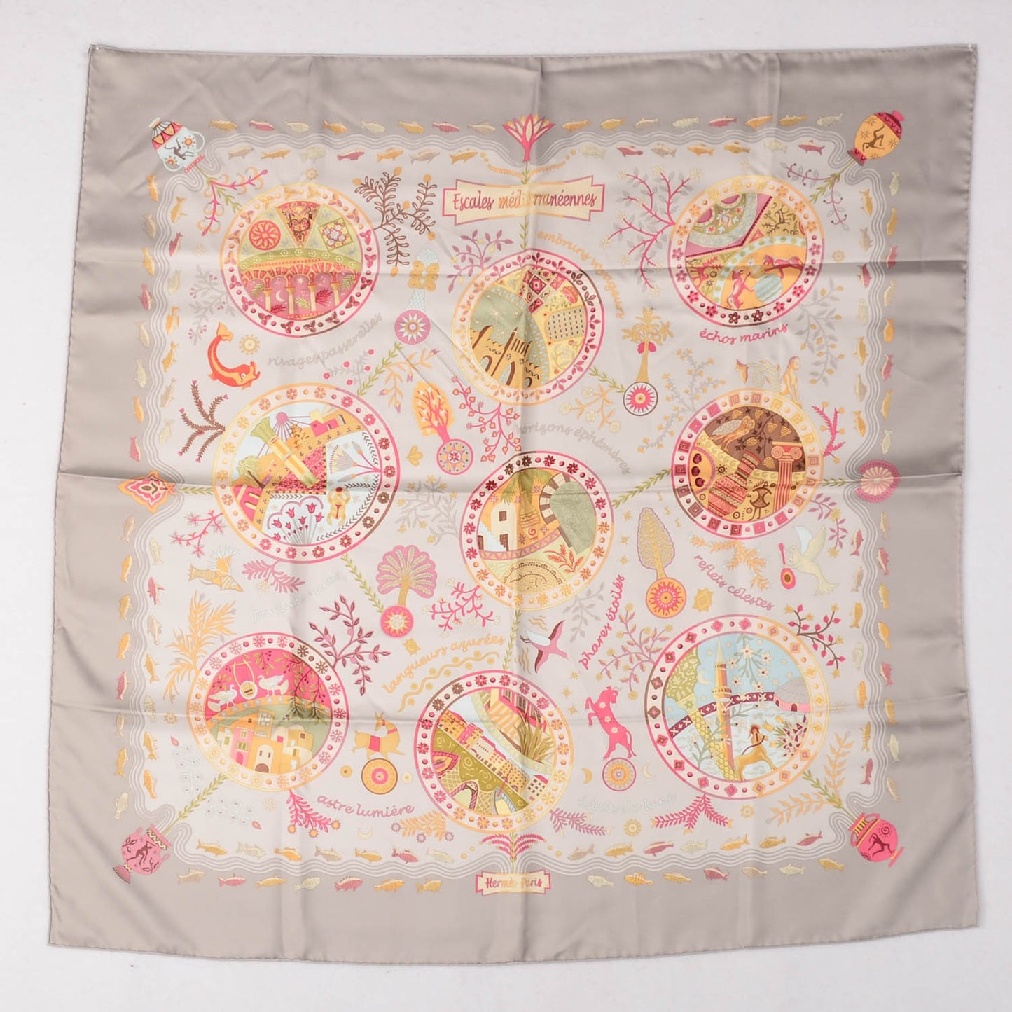Silk Escales Méditerranéennes Scarf 90