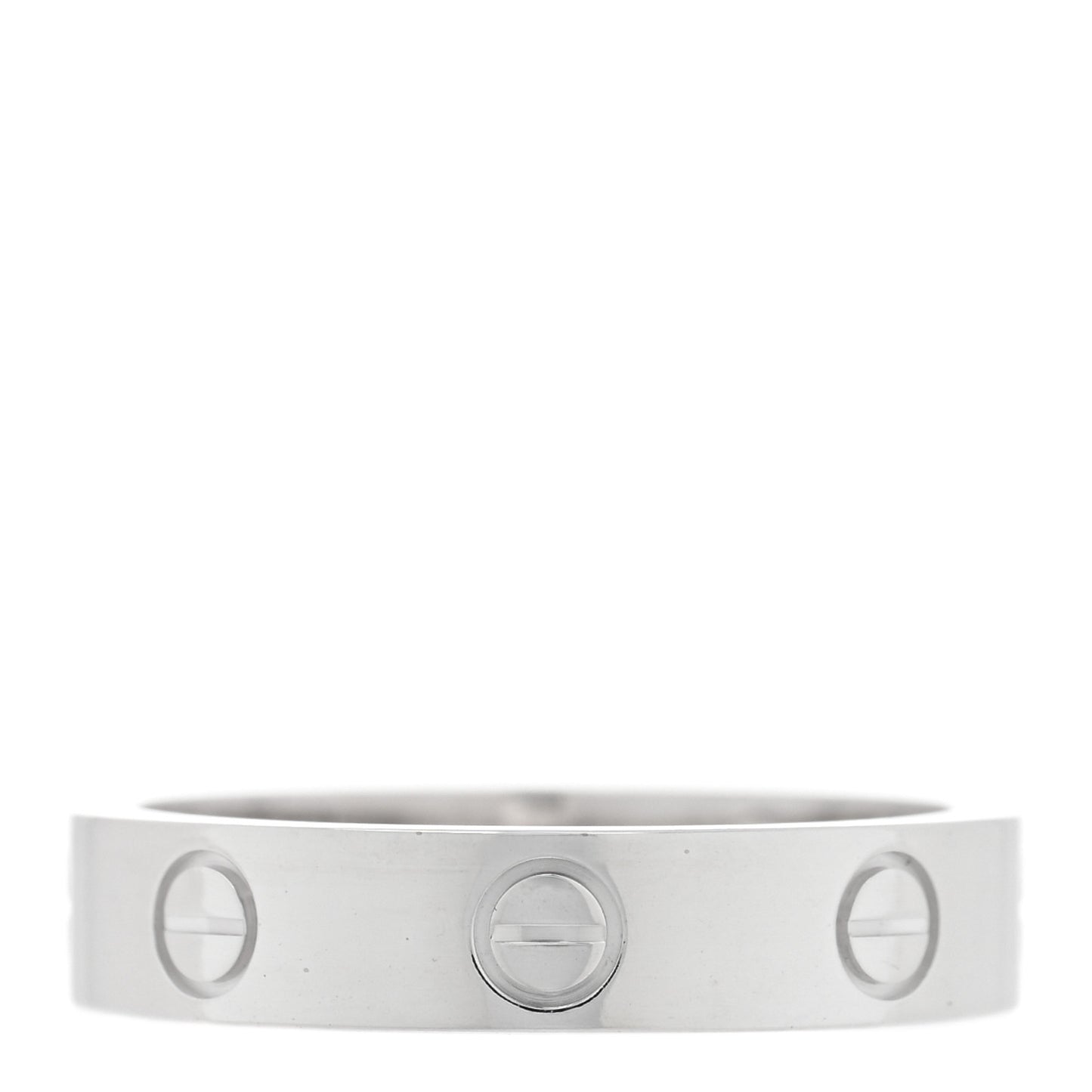 18K White Gold Diamond 4mm LOVE Wedding Band Ring 51 5.75