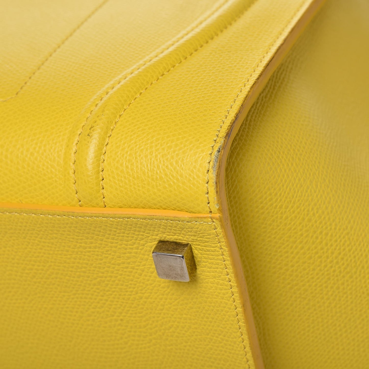 Baby Grained Calfskin Medium Phantom Luggage Sun Yellow