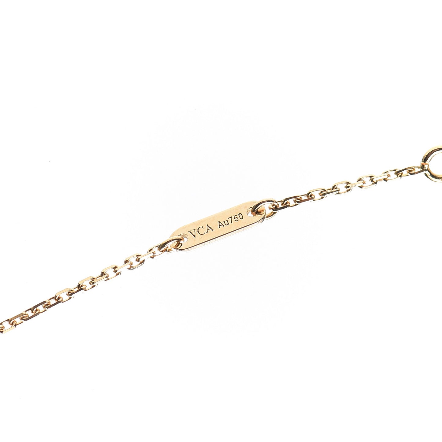 18K Yellow Gold Mother of Pearl Sweet Alhambra Pendant Necklace