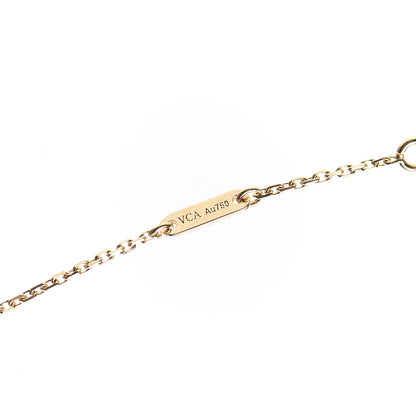 Van Cleef & Arpels 18K Yellow Gold Mother of Pearl Sweet Alhambra Pendant Necklace 5 of 8