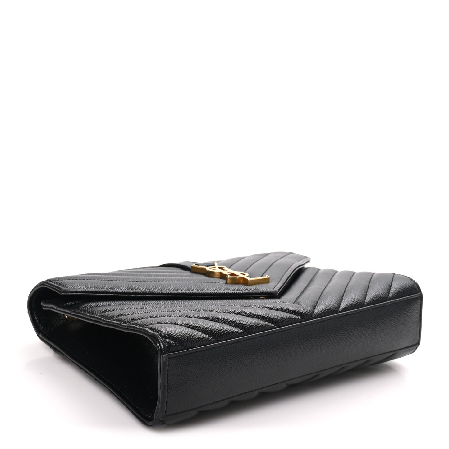 Grain De Poudre Matelasse Chevron Medium Monogram Satchel Black