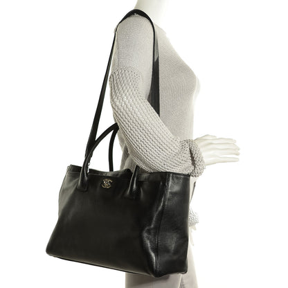 Chanel Calfskin Cerf Executive Shopper Tote Black 2 of 8