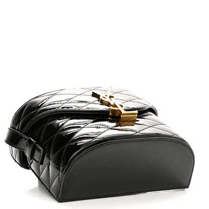 Saint Laurent Patent Matelasse Monogram June Box Bag Black 4 of 9
