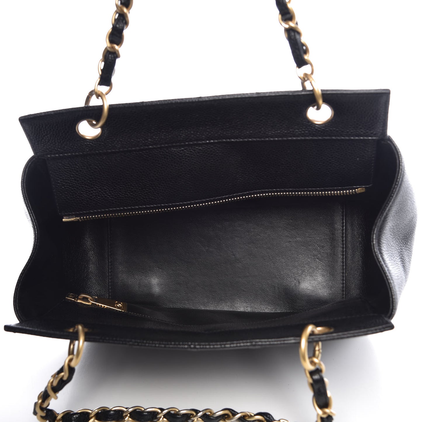 Caviar Quilted Petit Timeless Tote PTT Black