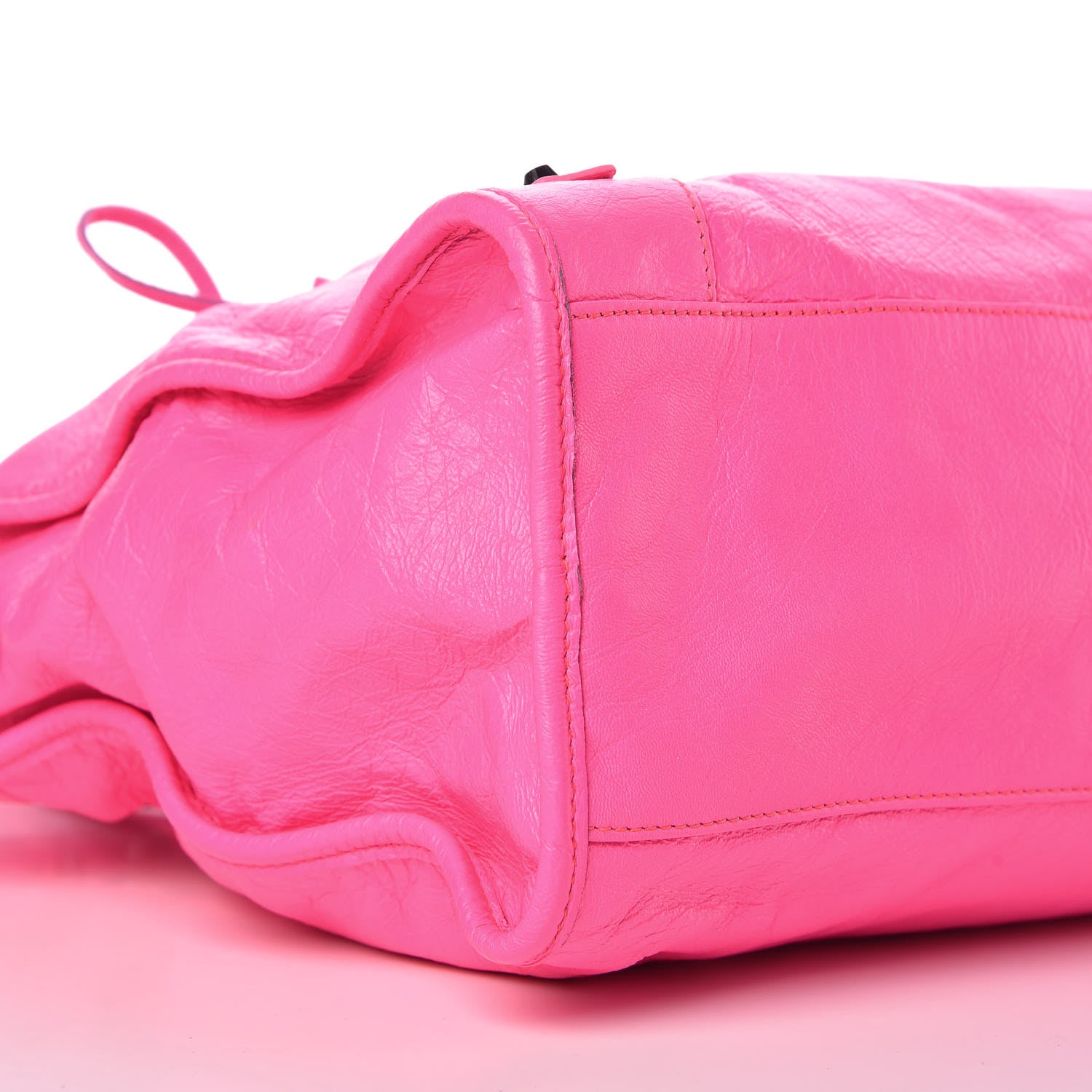 Balenciaga Agneau Classic Silver Hardware City Rose Fluo 6 of 11