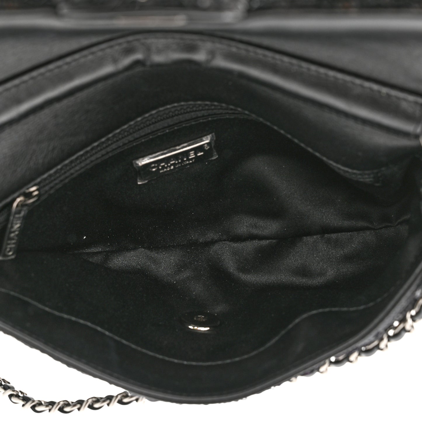 Sequin Single Flap Black