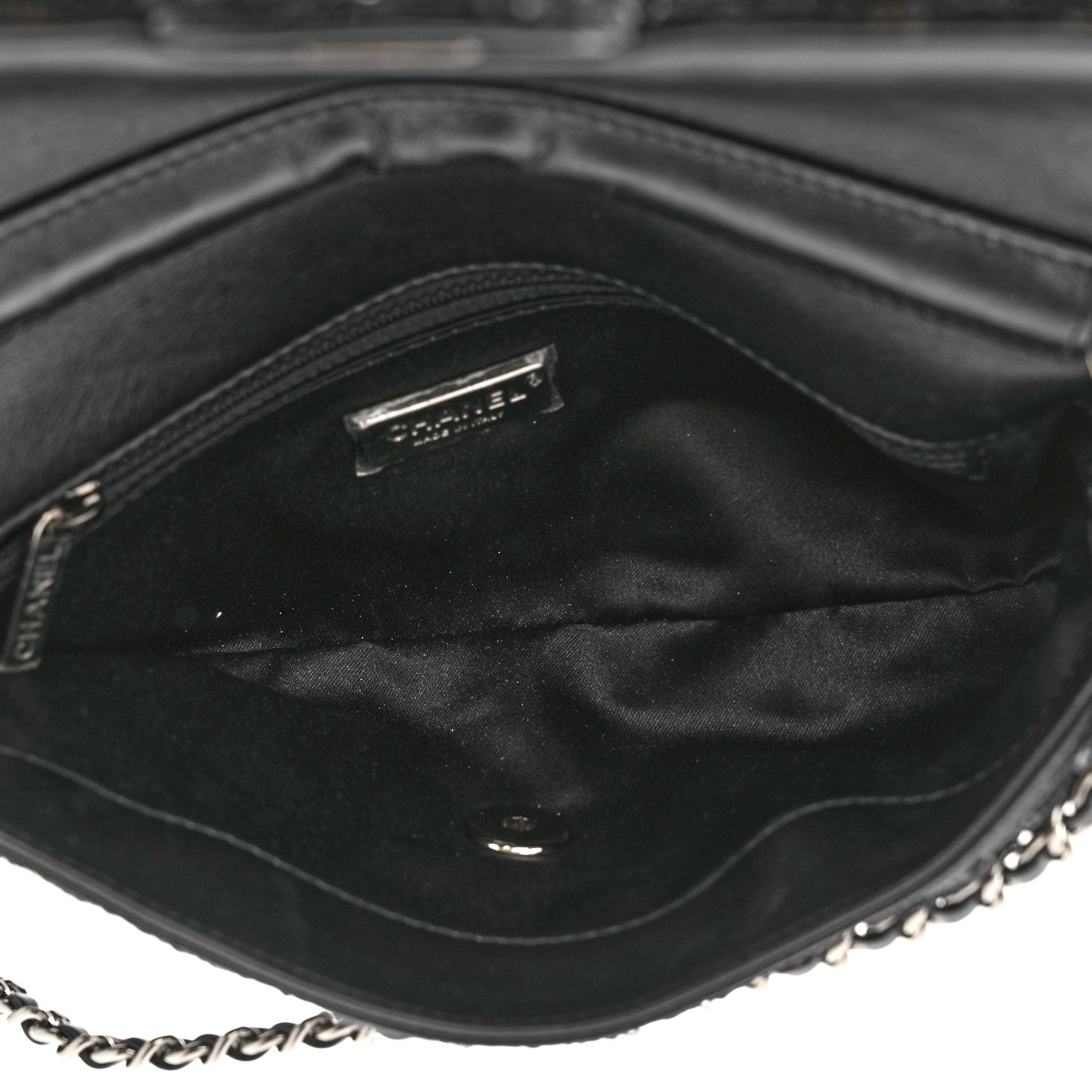 Chanel Sequin Single Flap Black 5 of 10