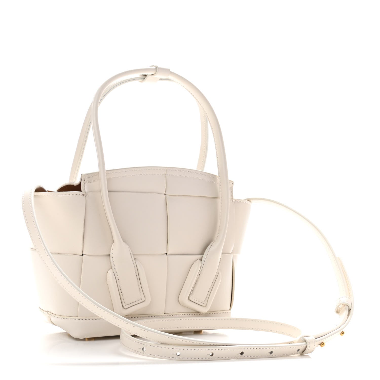Bottega Veneta French Calfskin Maxi Intrecciato Mini Arco Bianco 2 of 9
