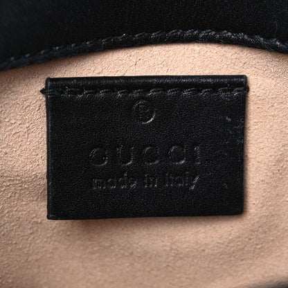 Gucci Calfskin Matelasse Super Mini GG Marmont Shoulder Bag Black 6 of 7