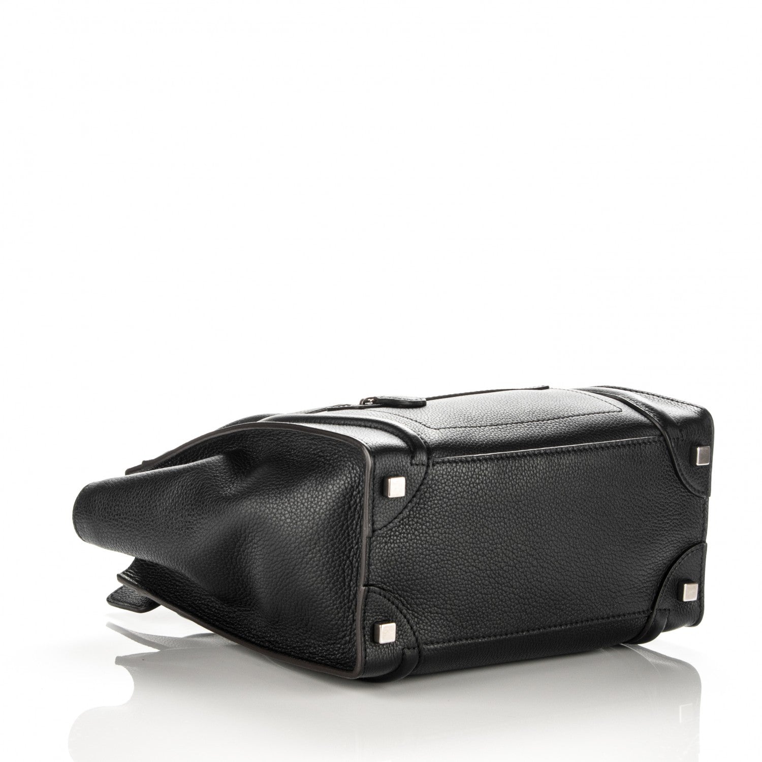 Celine Drummed Calfskin Micro Luggage Black 4 of 7
