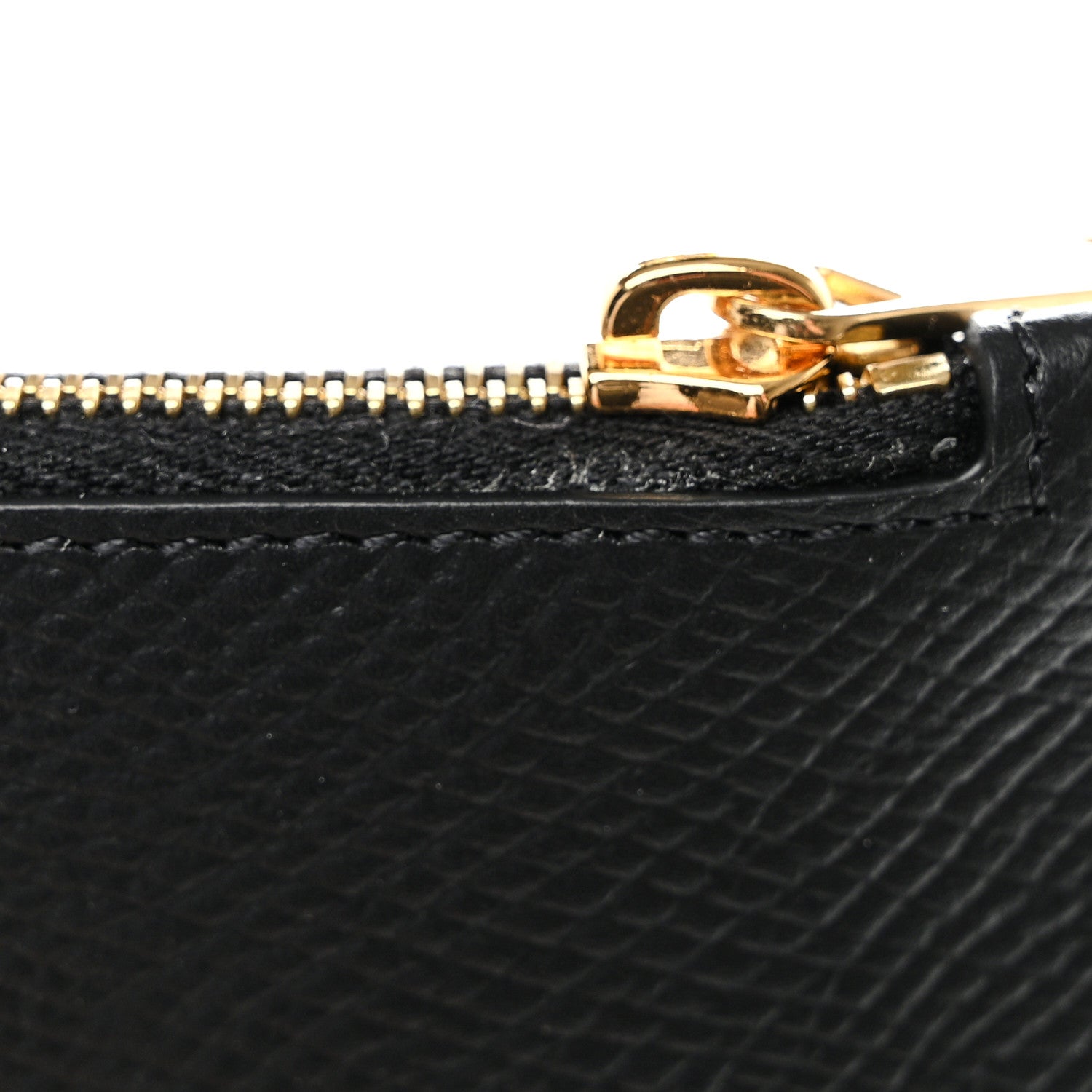 Celine Grained Calfskin Zipped Card Holder Black 10 of 11