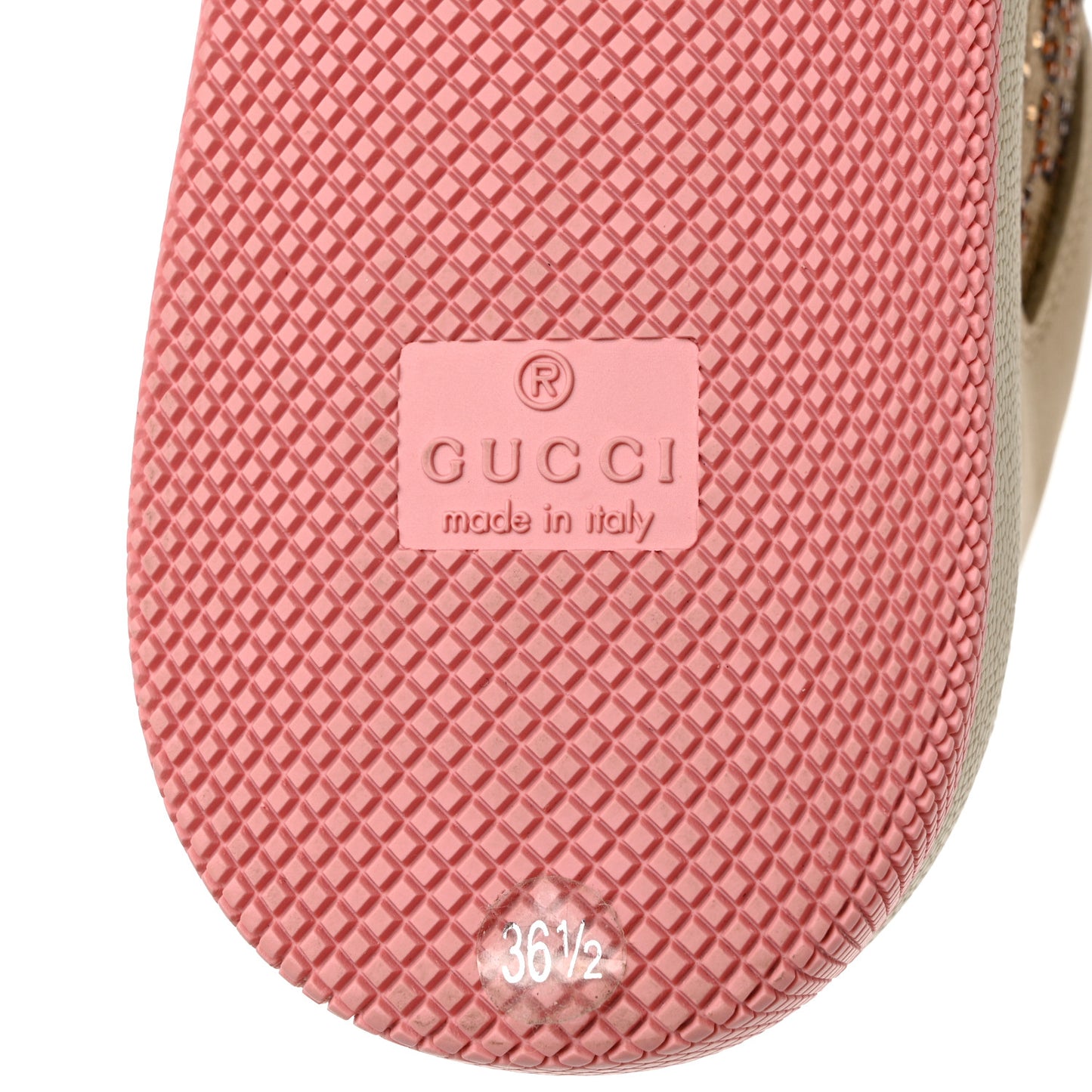 New GG Monogram Nubuck Web Crystal Embellished Womens Screener Sneakers 36.5 Camel Ebony Wild Rose