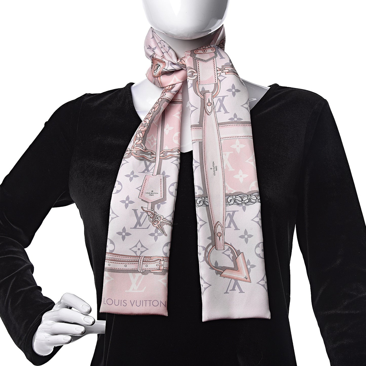 Silk Monogram Confidential Bandeau Light Pink