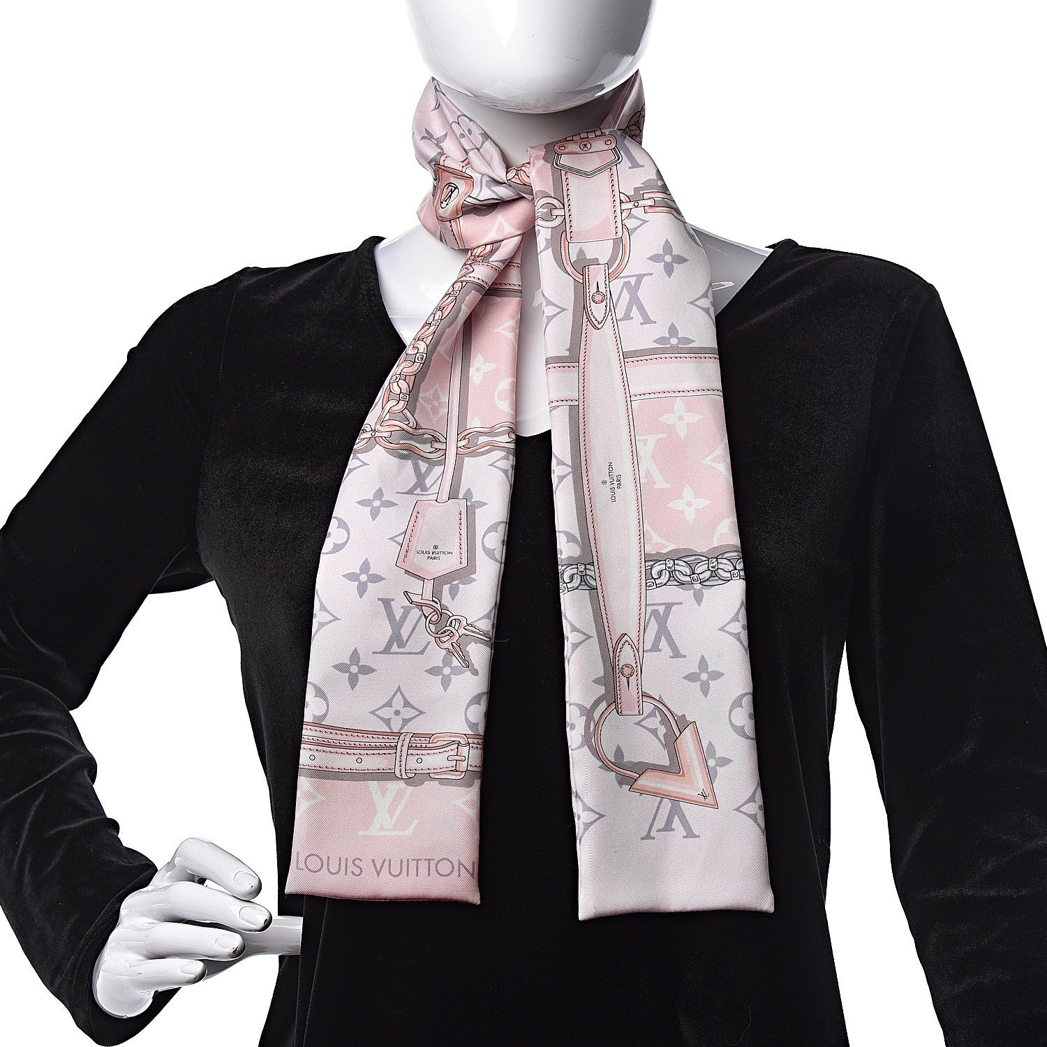 Louis Vuitton Silk Monogram Confidential Bandeau Light Pink 2 of 3