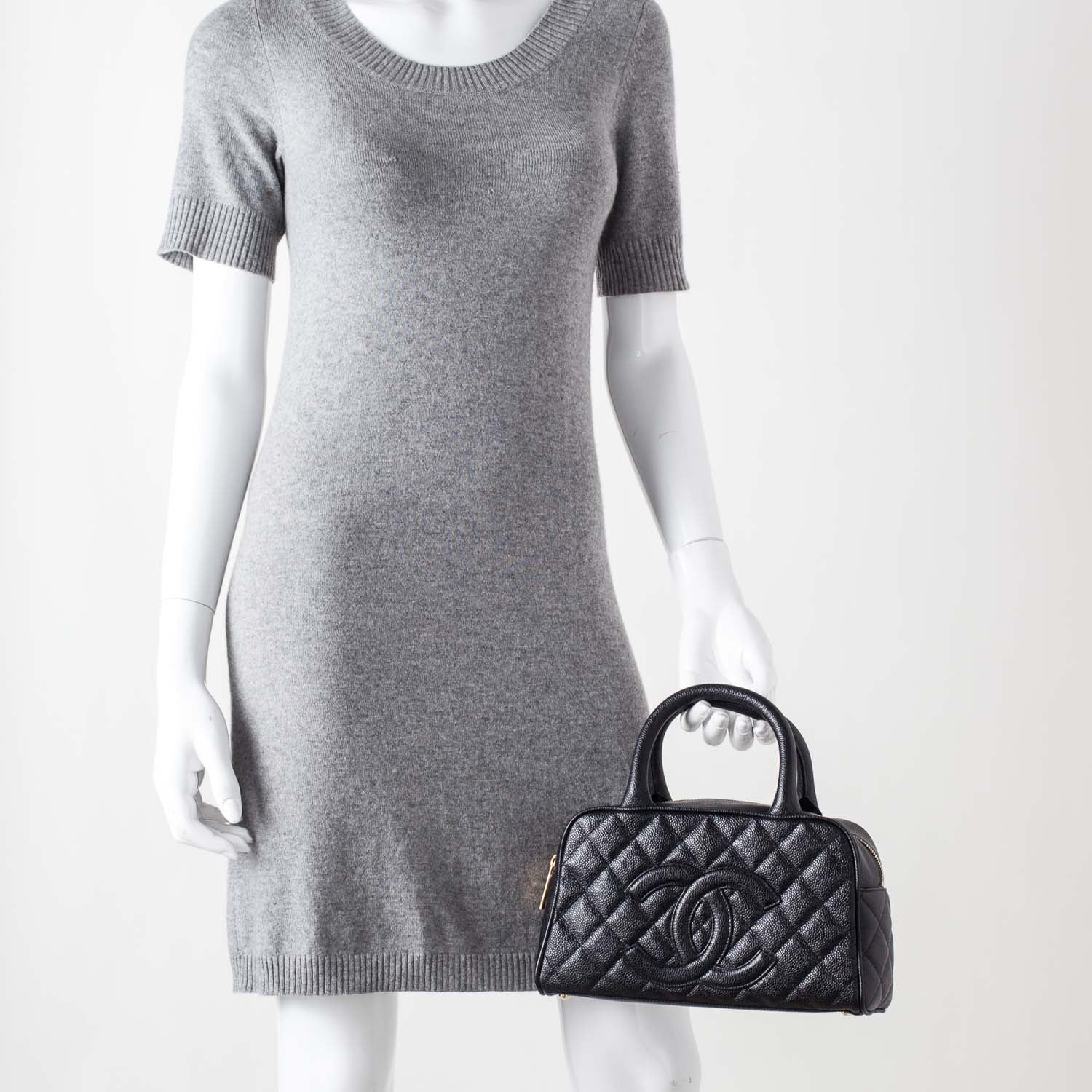 Chanel Caviar Small Bowler Black 2 of 8