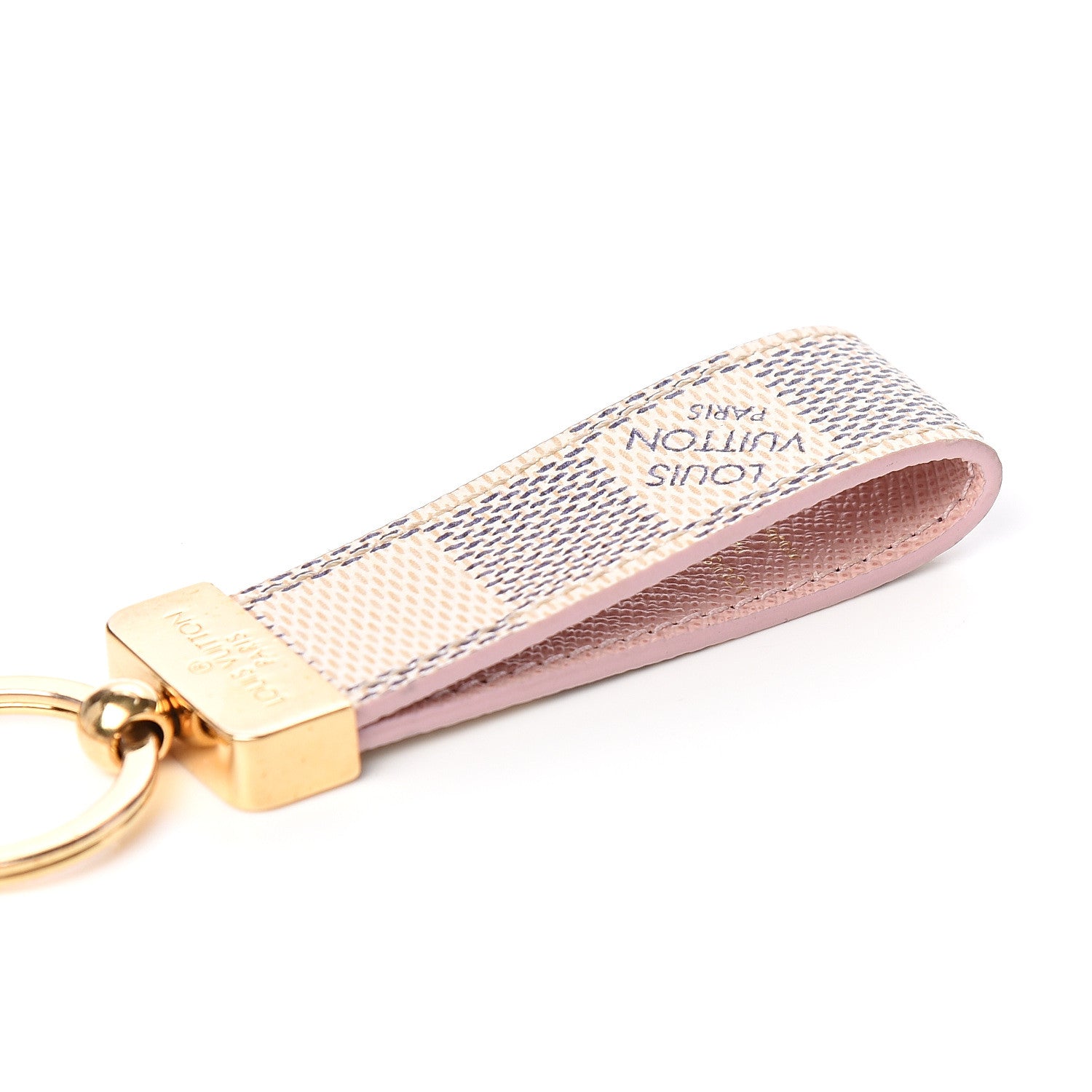 Louis Vuitton Damier Azur Dragonne Key Holder Rose Ballerine 3 of 3