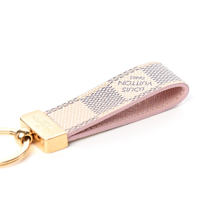 Louis Vuitton Damier Azur Dragonne Key Holder Rose Ballerine 3 of 3