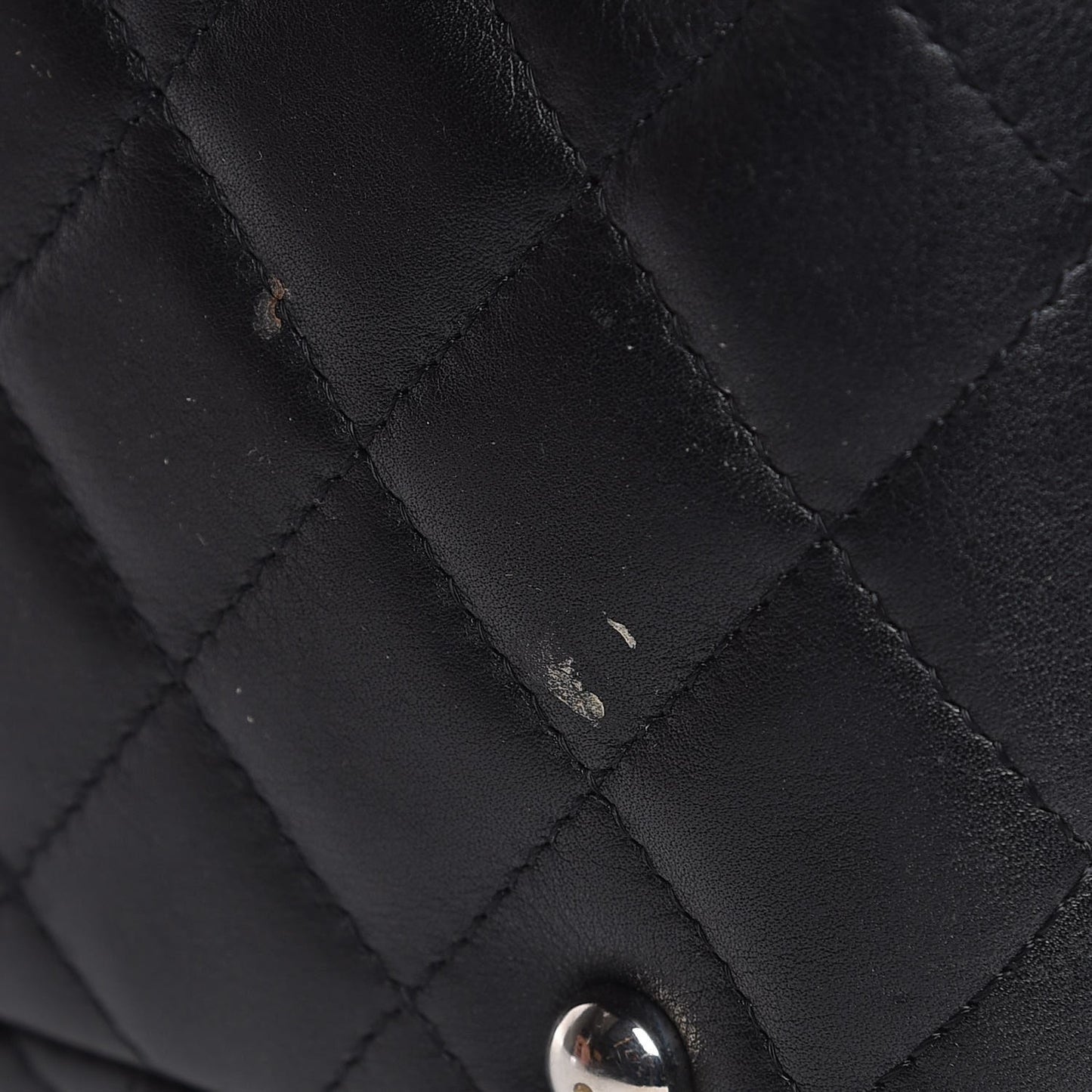 Calfskin Quilted Large Cambon Bowler Black
