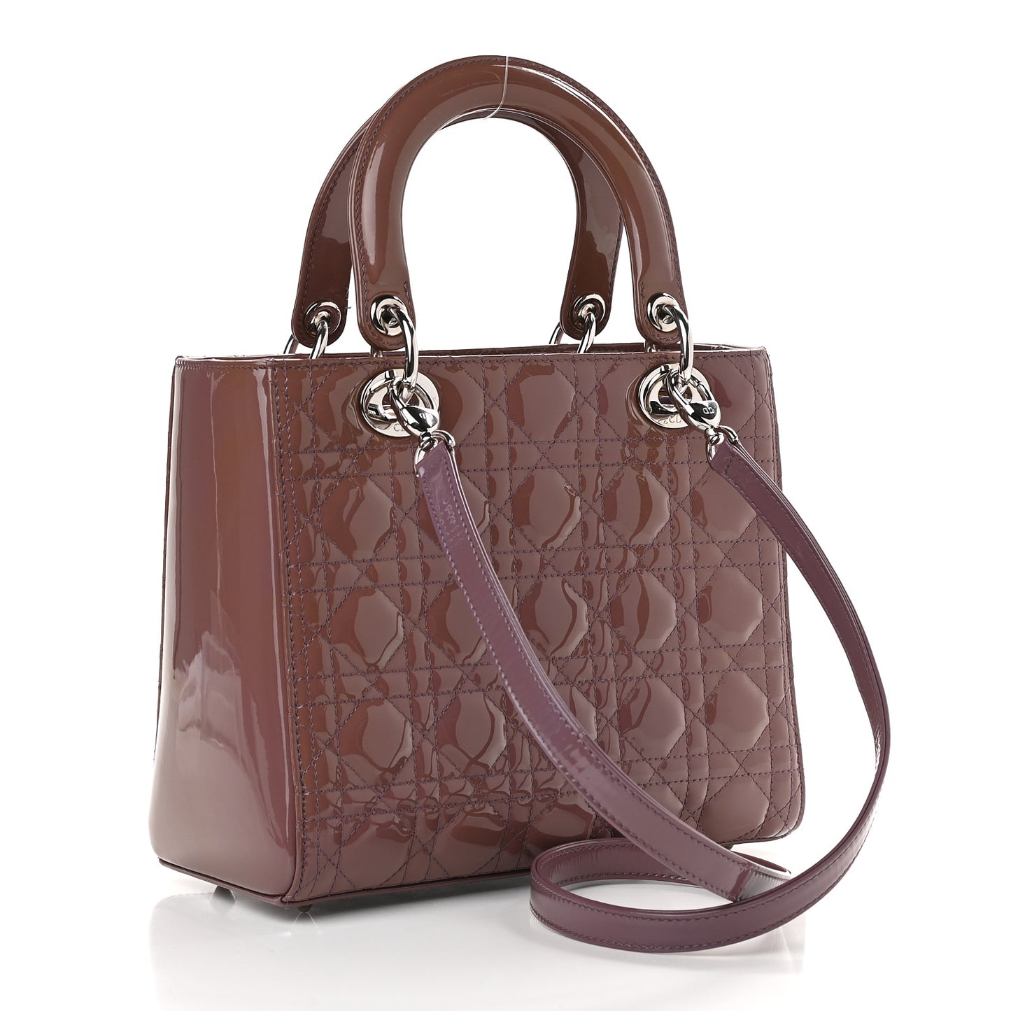 Patent Cannage Medium Lady Dior Purple