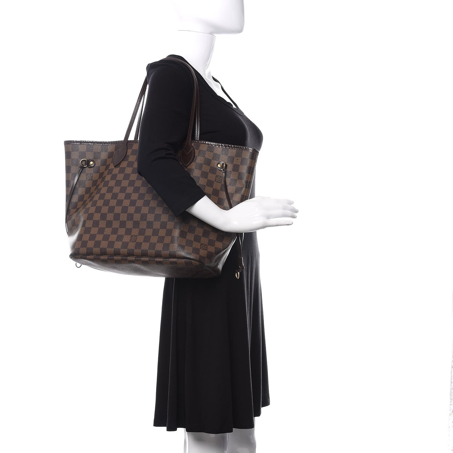 Louis Vuitton Damier Ebene Neverfull MM 2 of 10