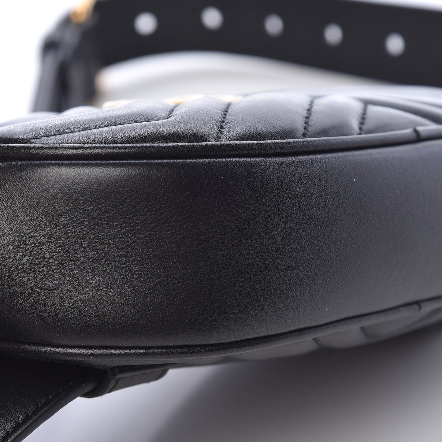 Calfskin Matelasse GG Marmont Belt Bag 85 34 Black