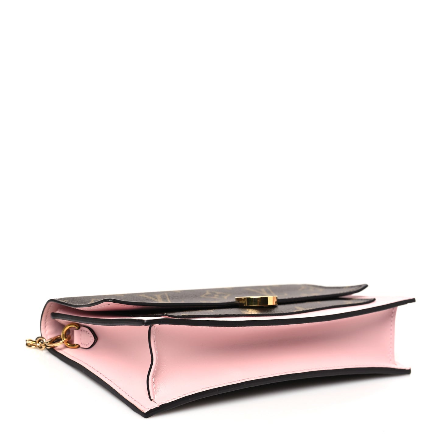 Monogram Flore Chain Wallet Rose Ballerine