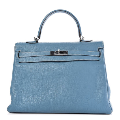 Hermes Togo Kelly Retourne 35 Blue Jean 1 of 41