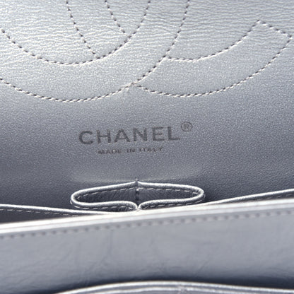 Chanel Metallic Aged Calfskin Quilted 2.55 Reissue 226 Flap Silver 6 of 11